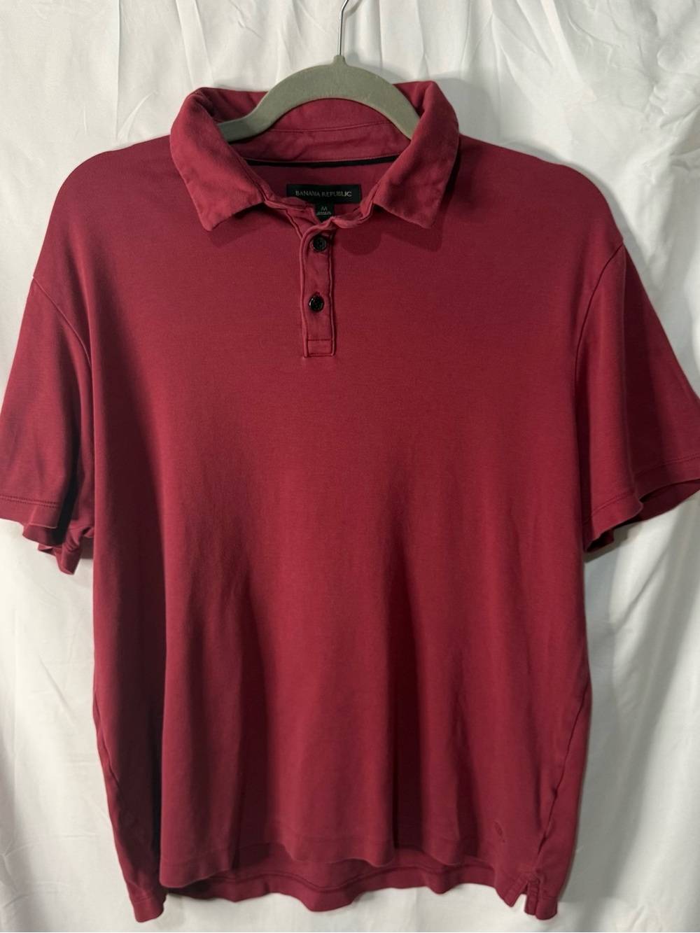 Banana Republic Men's Wine Red Polo Shirt  Size M - Picture 2 of 8